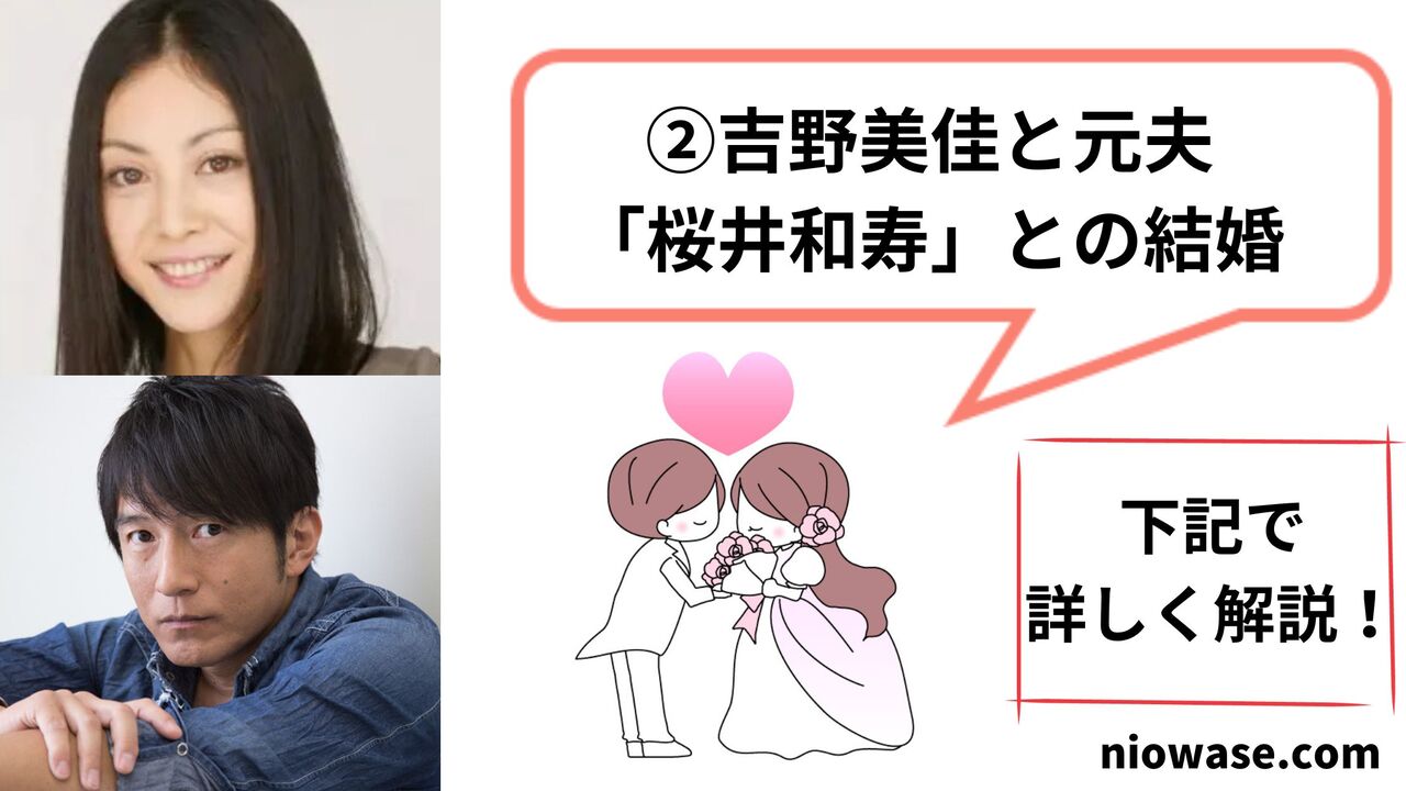 吉野美佳と元夫「桜井和寿」との結婚